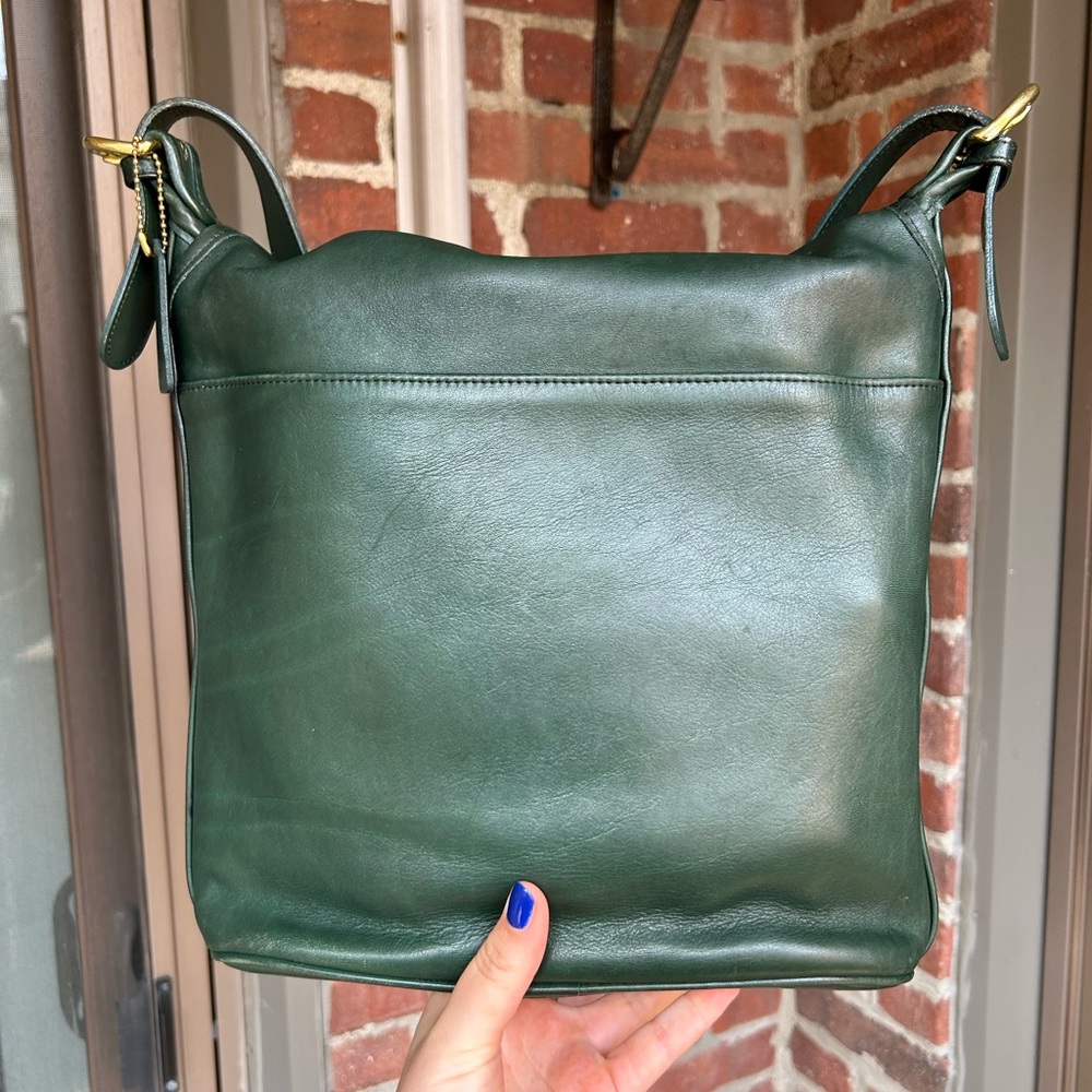 Vintage coach Whitney bag style 4115 bottle green leather retro y2k 90s summer - Picture 4 of 13
